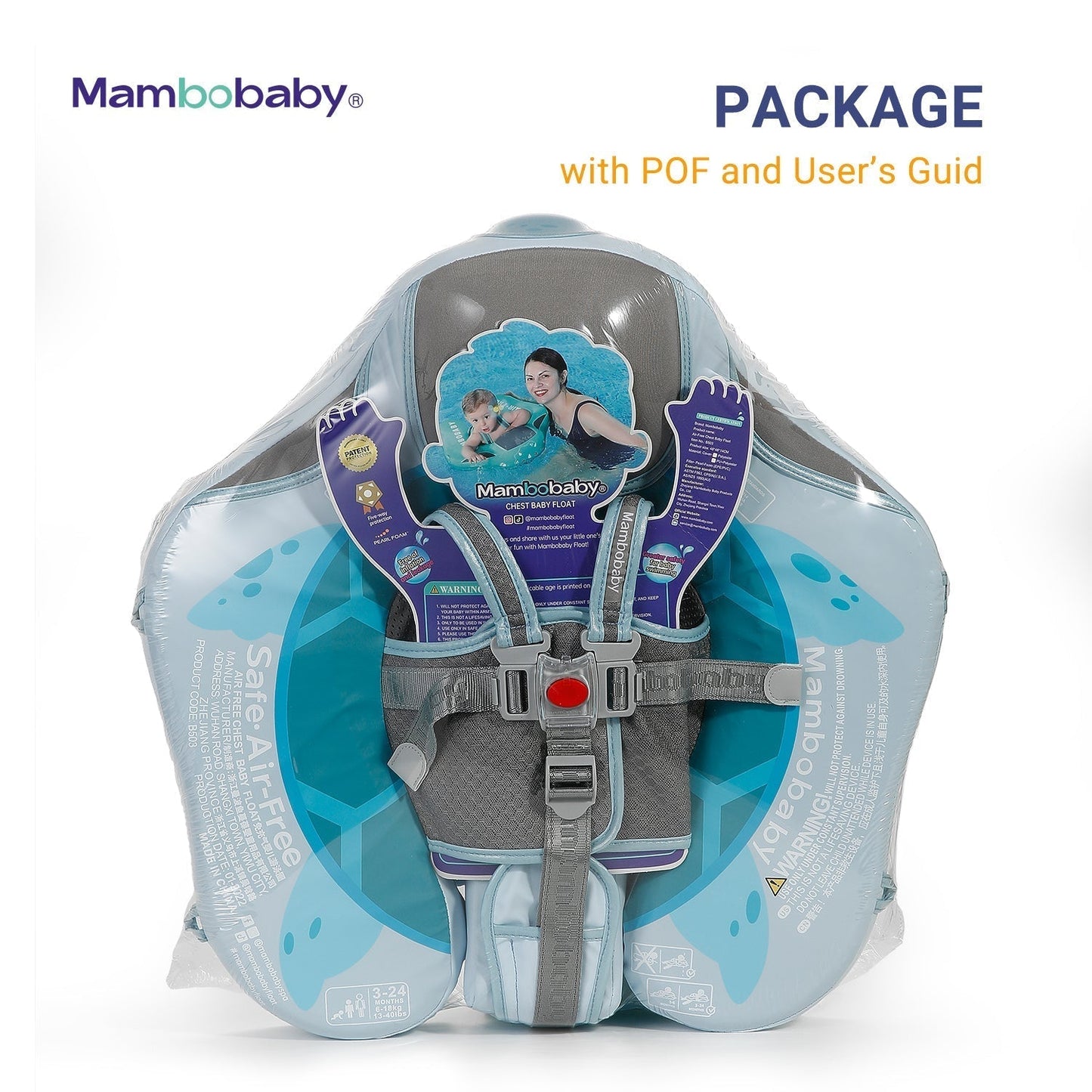 What's in the box: Mambobaby™ Turtle Float, Sun Canopy, and Anti-Flip Stability Tail.