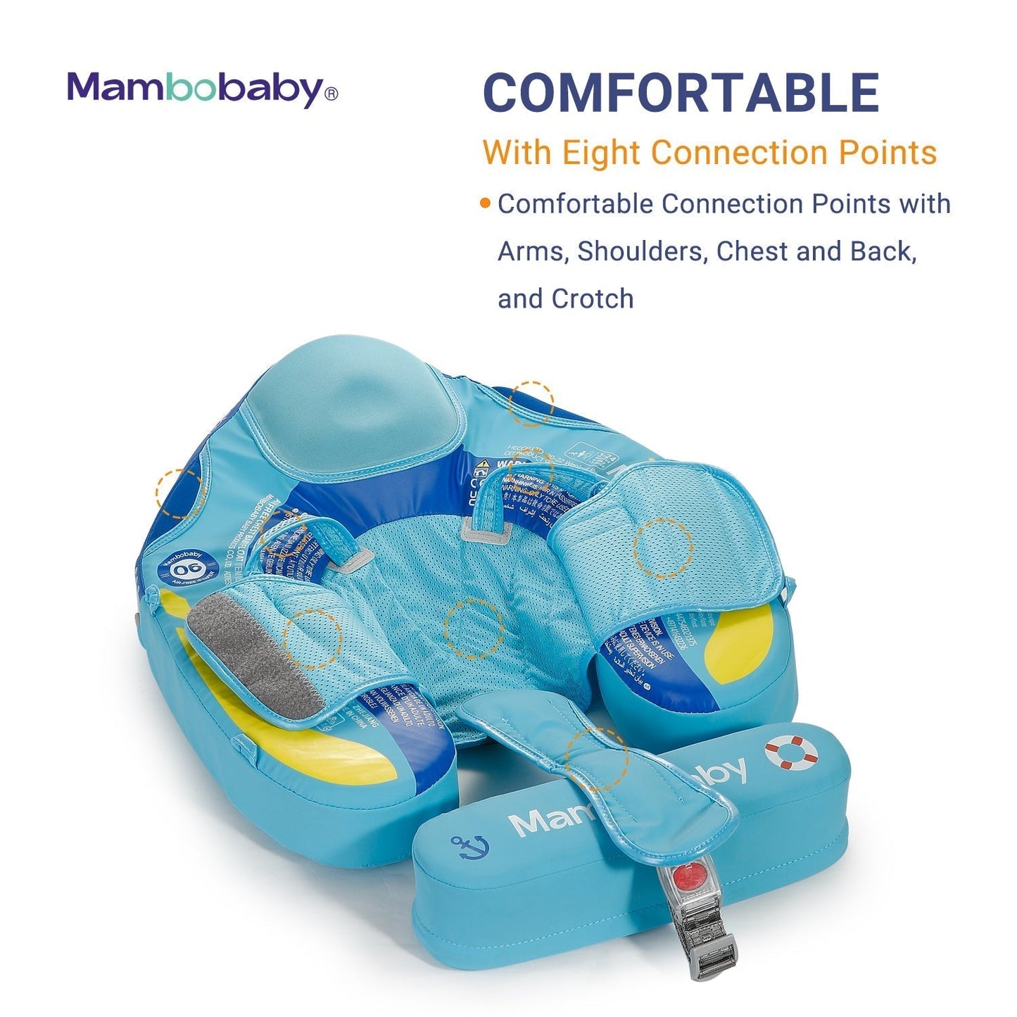 Mambobaby™ safety architecture featuring 8 connection points for ultimate stability and comfort.