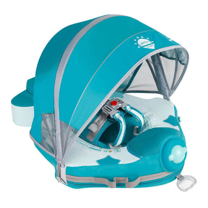 Original Mambobaby™ Airplane Float in blue - Best non-inflatable air-free baby pool float in UK.