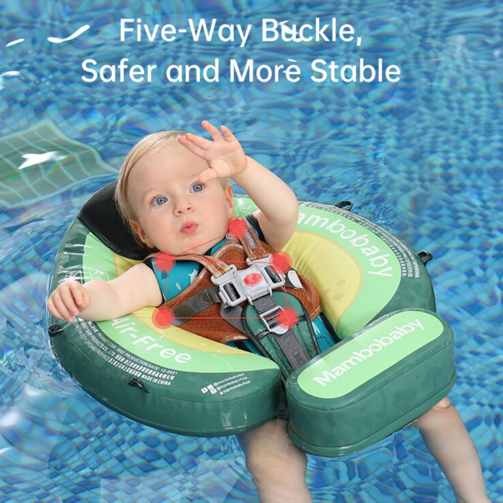 The professional 5-point safety buckles of the Mambobaby™ Avocado Float for maximum baby security.