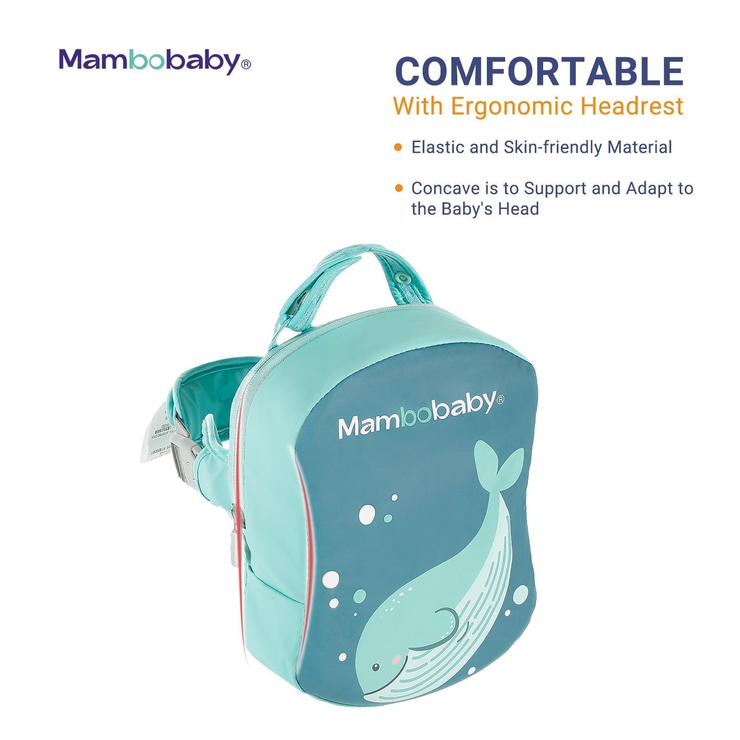 Close-up of the ergonomic comfort padding on the Mambobaby™ Back Float trainer.