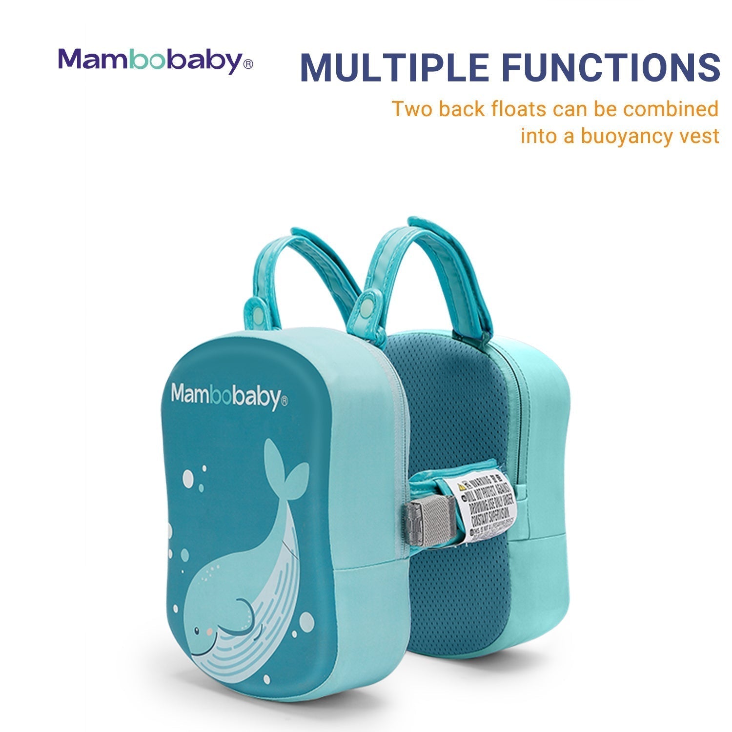 Original Mambobaby™ Back Float Swim Trainer for UK toddlers, featuring air-free PearlFoam™ tech.