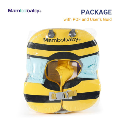 Full Mambobaby™ Bee Shoulder Float kit including sun canopy, crotch straps, and air-free shoulder float.