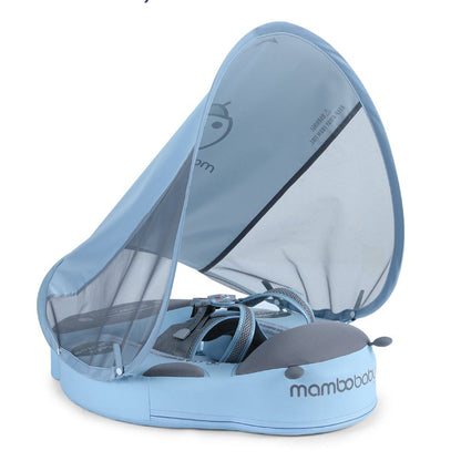 Original Mambobaby™ Blue Ladybug Float in red and black - Best non-inflatable air-free baby pool float in UK.