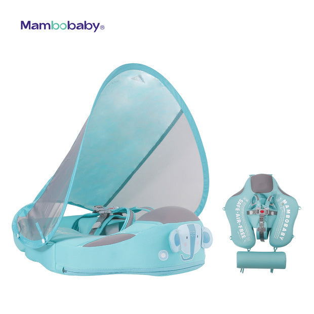 The Mambobaby™ Elephant Float with high-density UPF 50+ sunshade canopy for maximum UV protection.