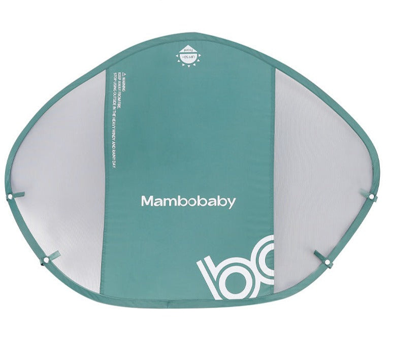 Original Mambobaby™ Float UPF 50+ Green Sun Canopy Accessory — High-density UV protection and breathable mesh for UK baby swimming