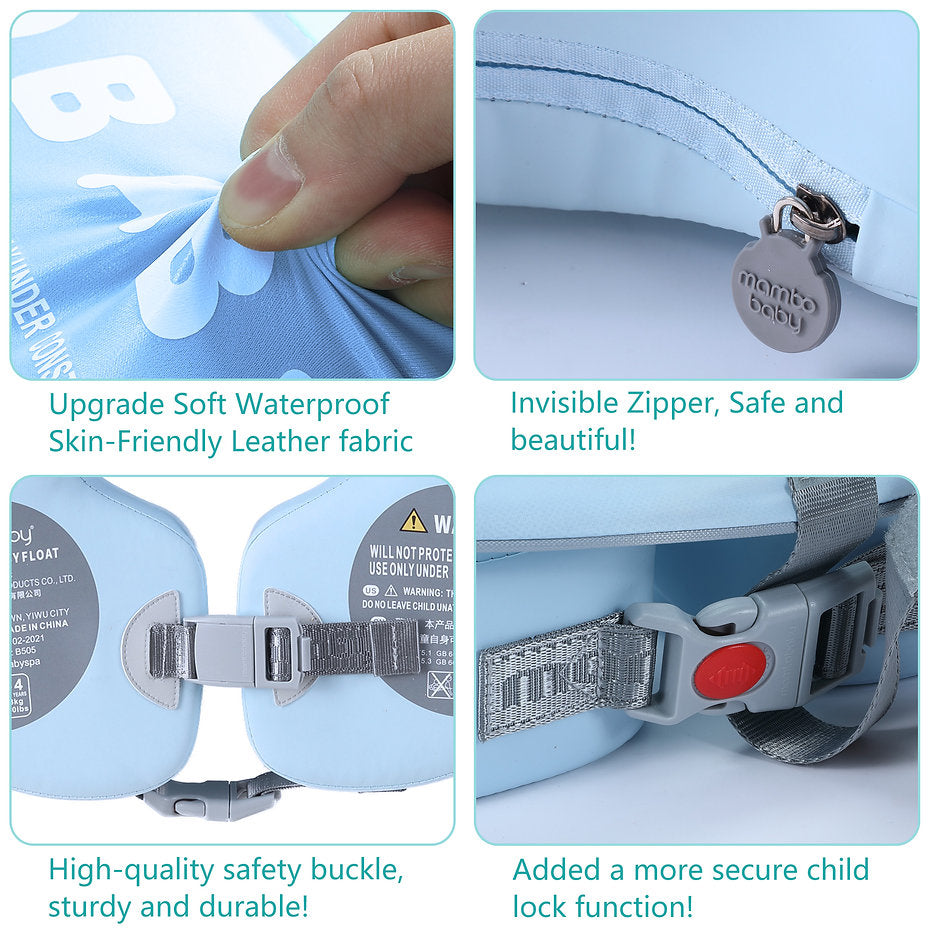 How to compress and fold the Mambobaby™ Ladybug Float for compact travel storage in a suitcase.