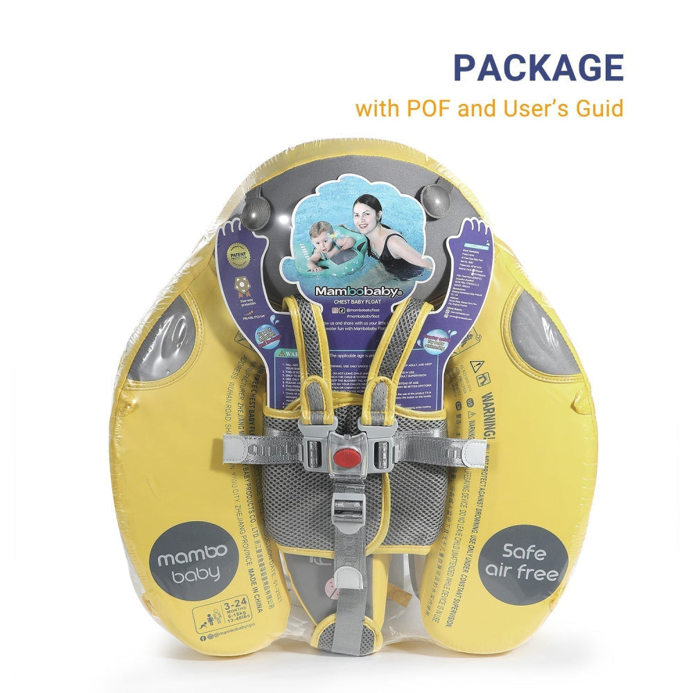 Everything included in the Mambobaby™ Ladybug box: float, canopy, and anti-flip stability tail wing.