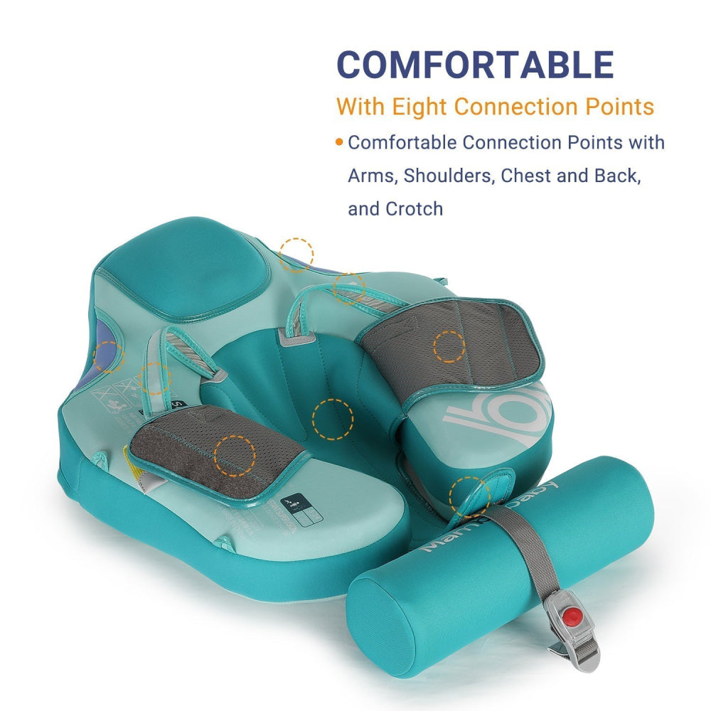 Detail of the Mambobaby™ Modern Contrasting Float featuring 8 connection points for ultimate stability and water balance.