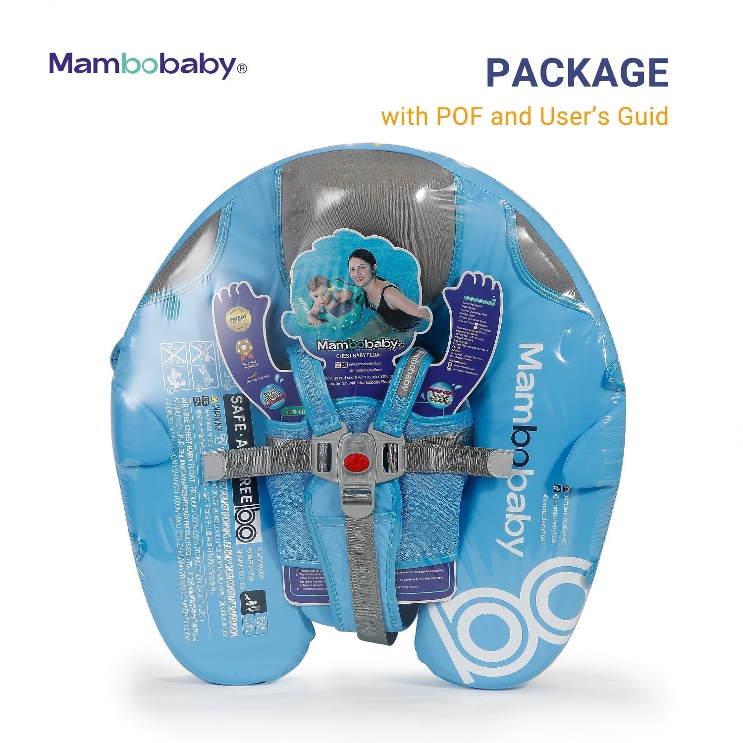 What's in the box: Mambobaby™ Narwhal float, detachable sun canopy, and anti-flip stabilizer tail.