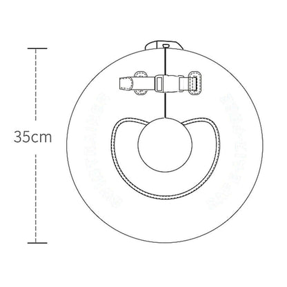 Technical specifications and size dimensions for the Mambobaby™ Boats Neck Float.