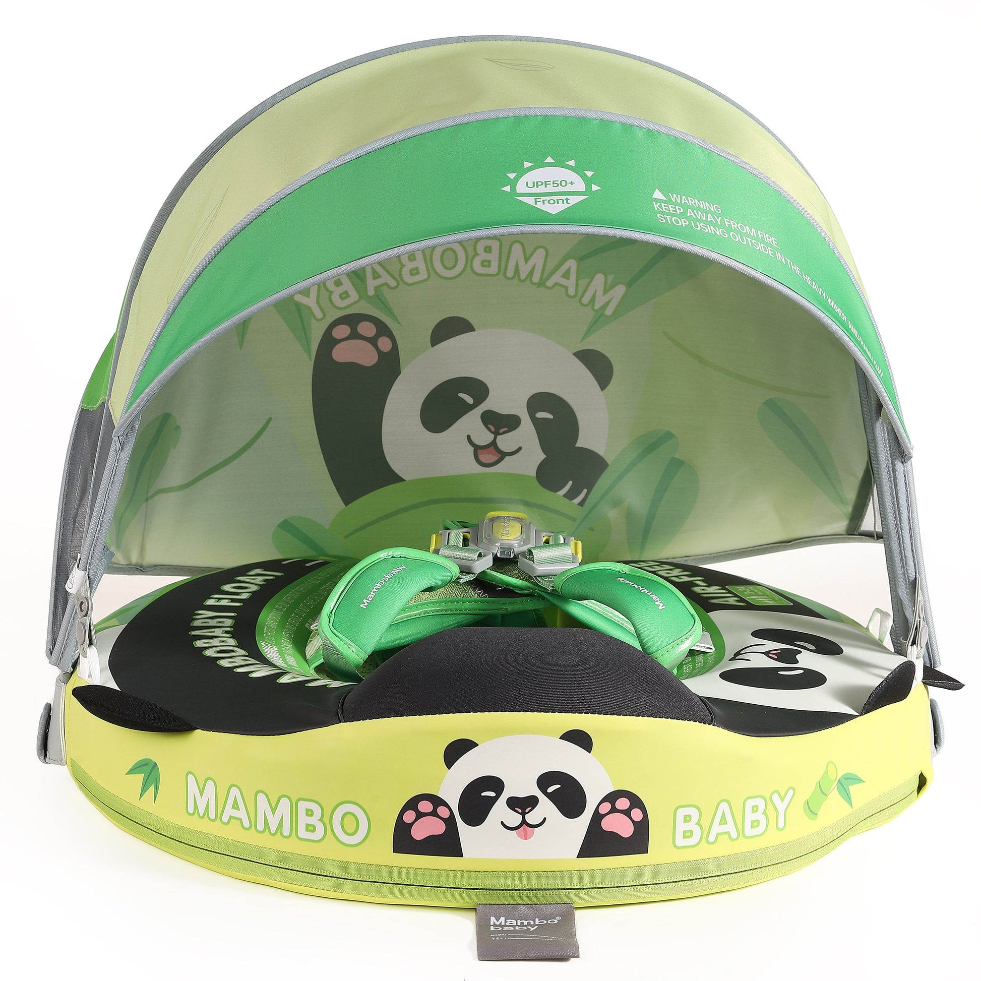 Original Mambobaby™ Panda Float for UK pools, featuring a non-inflatable air-free design for babies 3-24 months.