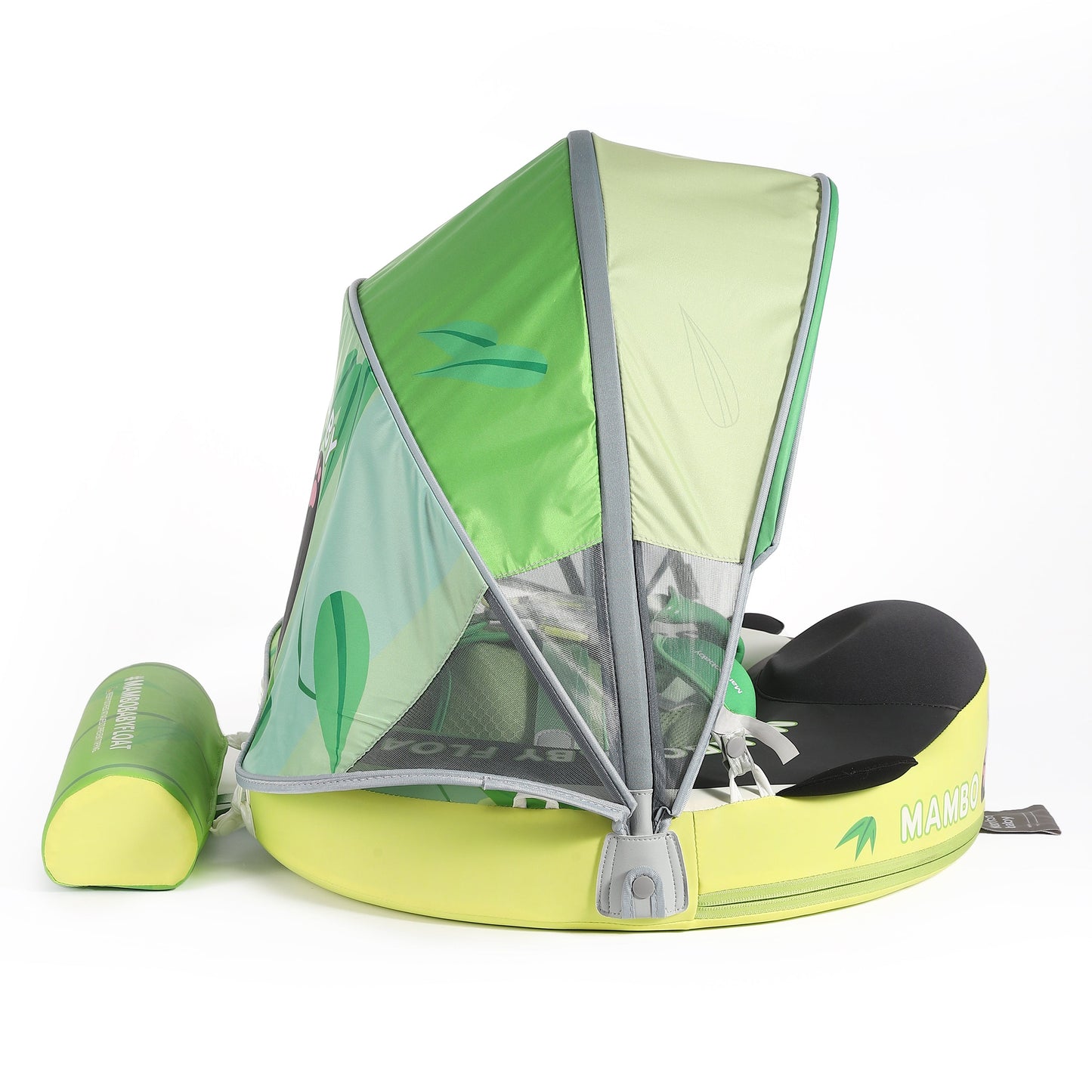 The Mambobaby™ Panda Float equipped with a high-density UPF 50+ canopy for maximum UV protection for infants.