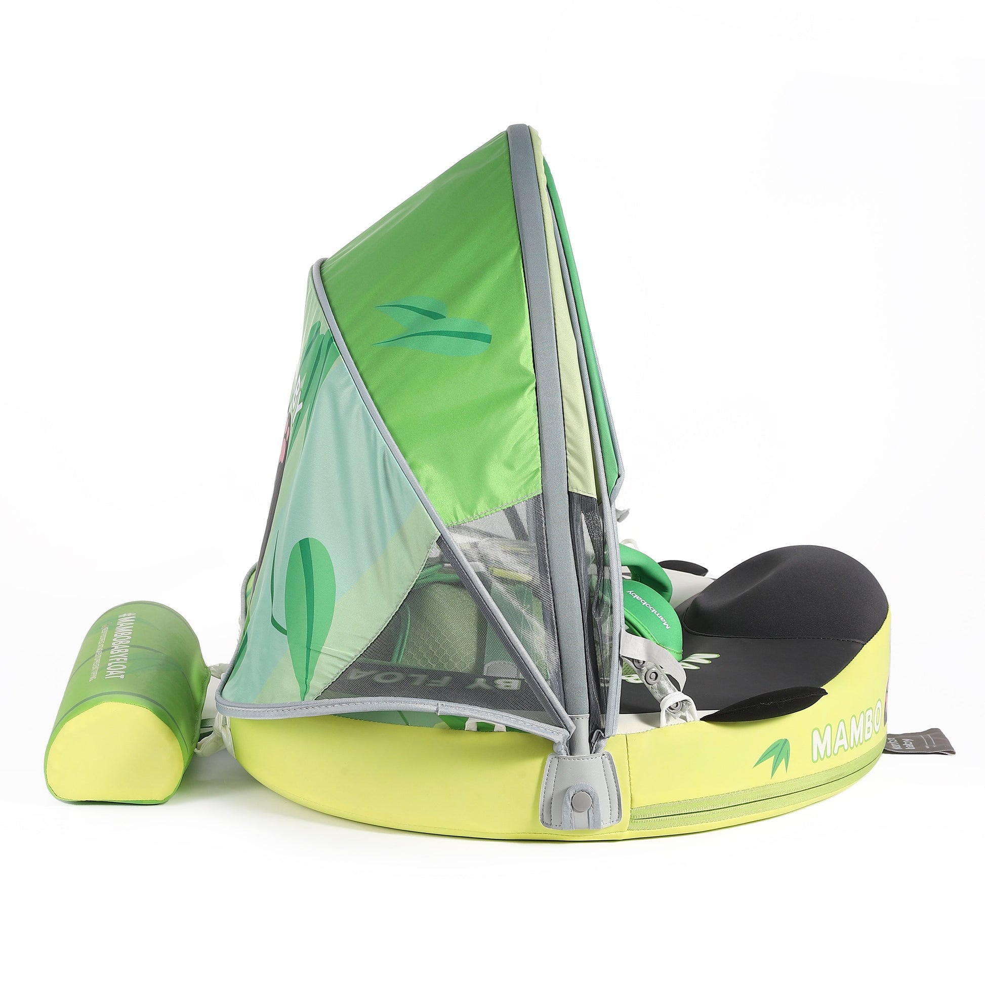 The Mambobaby™ Panda Float equipped with a high-density UPF 50+ canopy for maximum UV protection for infants.