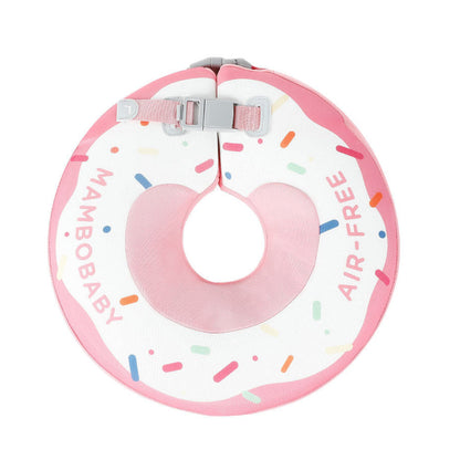 Mambobaby™ Pink Donut Neck Float Original Air-Free Baby Spa Float for infants 0-12 months.