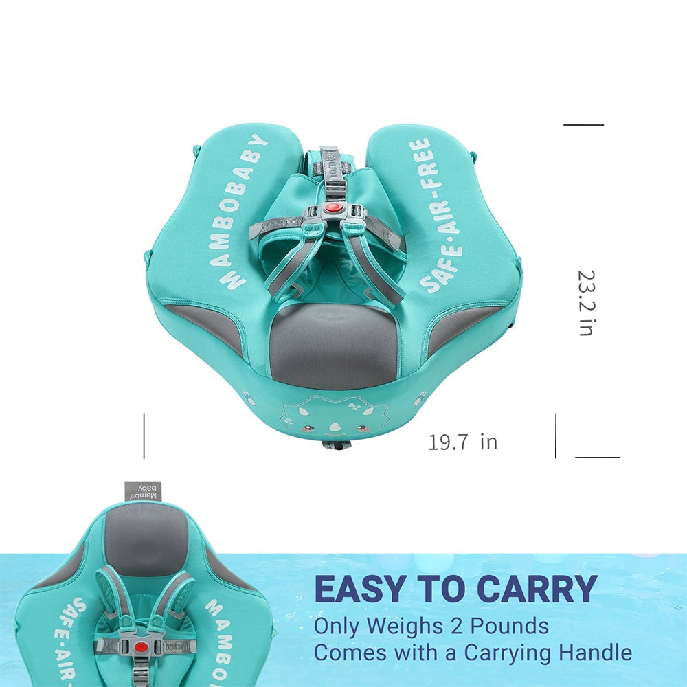 Technical dimensions and sizing specifications for the Mambobaby™ Pink Flamingo Float (51.5 x 48.5 cm).