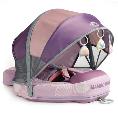 Original Mambobaby™ Seashell Purple Float - Air-Free Non-Inflatable Baby Swim Trainer.