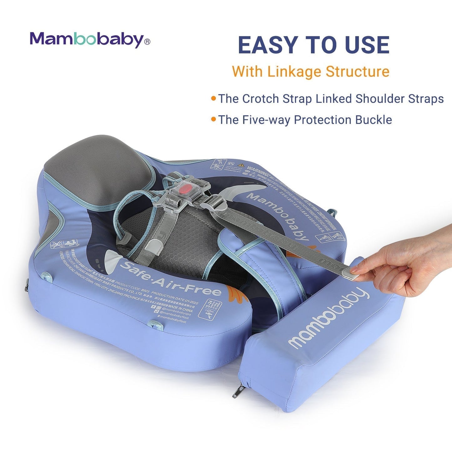 Easy-to-use Mambobaby™ Penguin Float setup. Ready to use out of the box with no inflation required.