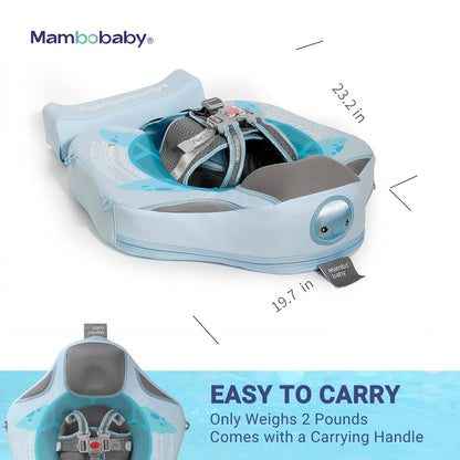 Technical dimensions and sizing specifications for the Mambobaby™ Turtle Float (50x50x14cm).